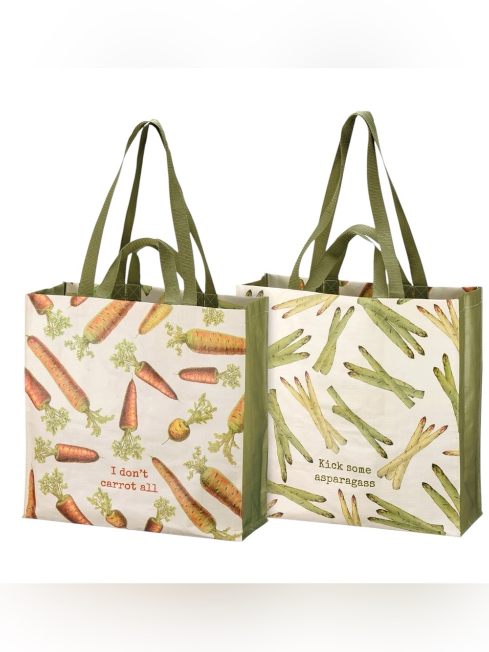 NEW carrot/asparagus reusable market tote